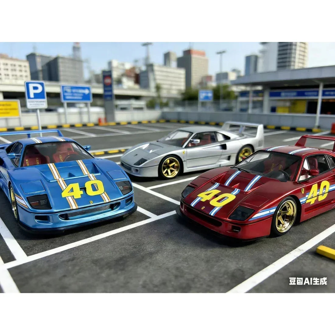 Premium scale diecast model car – International Diecast Show The legend Asia Tour Ferrari F40 (Limited 100) 2026, 1:18 Scale (Red) Collectible