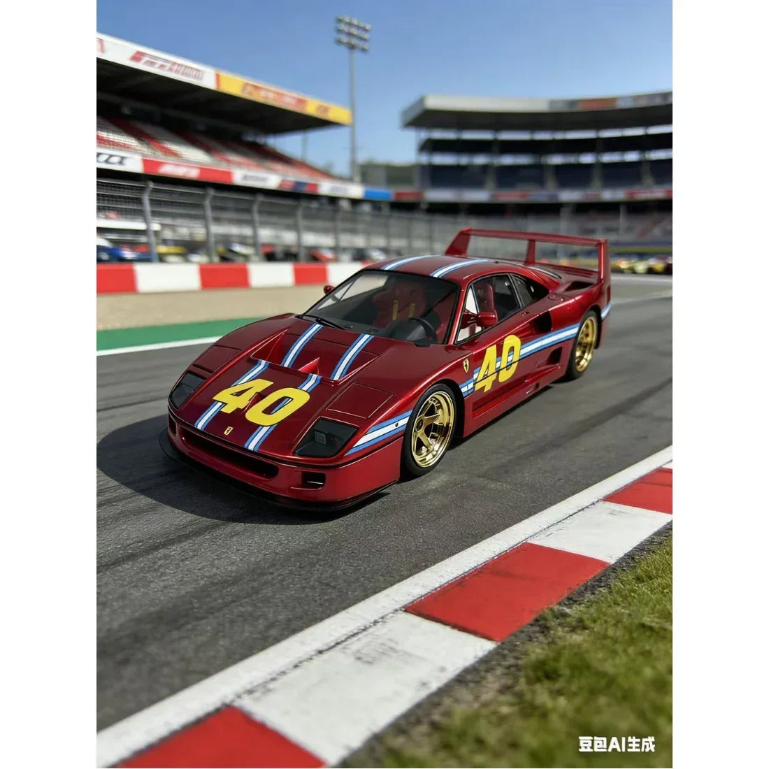 Premium scale diecast model car – International Diecast Show The legend Asia Tour Ferrari F40 (Limited 100) 2026, 1:18 Scale (Red) Collectible