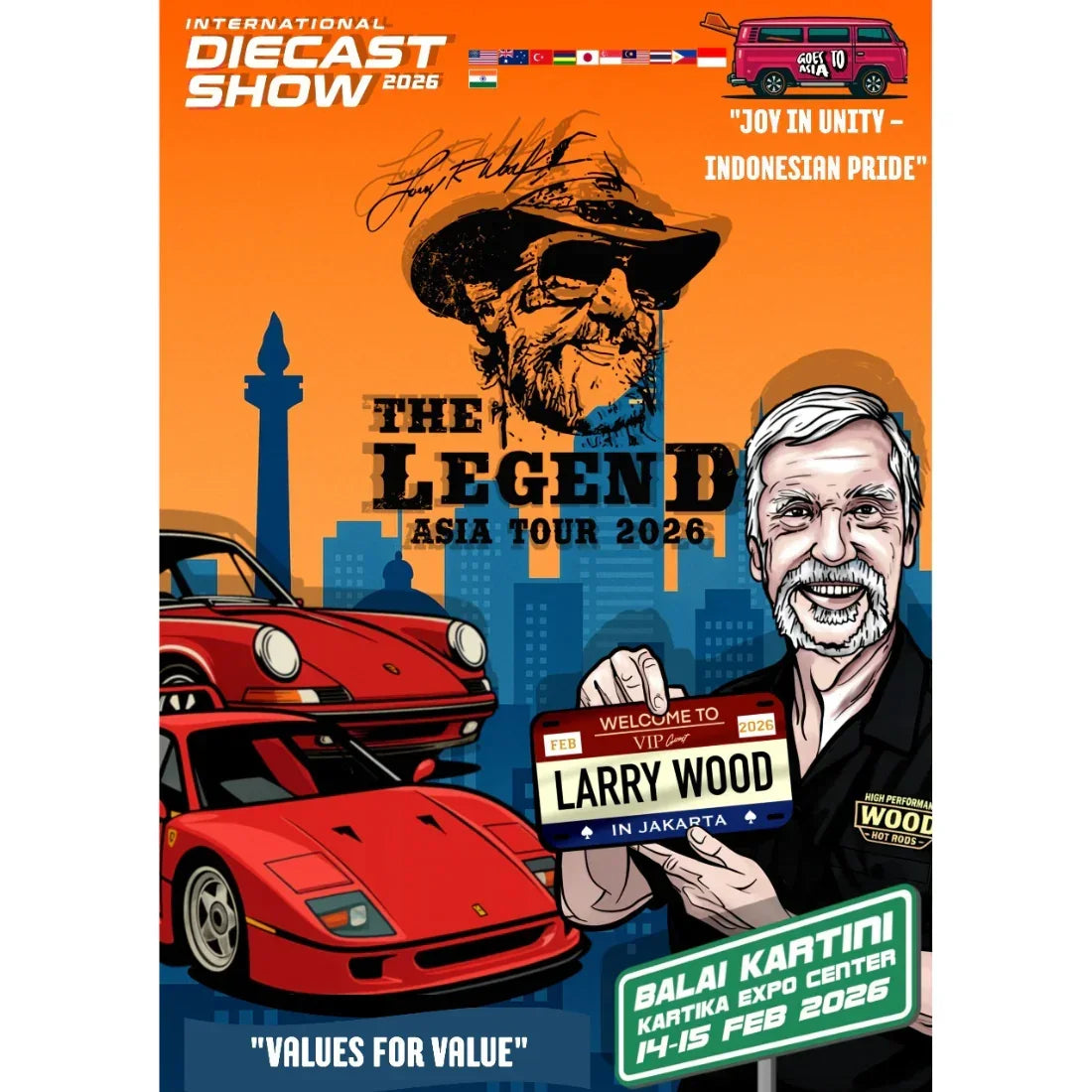 Premium scale diecast model car – International Diecast Show The legend Asia Tour Ferrari F40 (Limited 100) 2026, 1:18 Scale (Red) Collectible