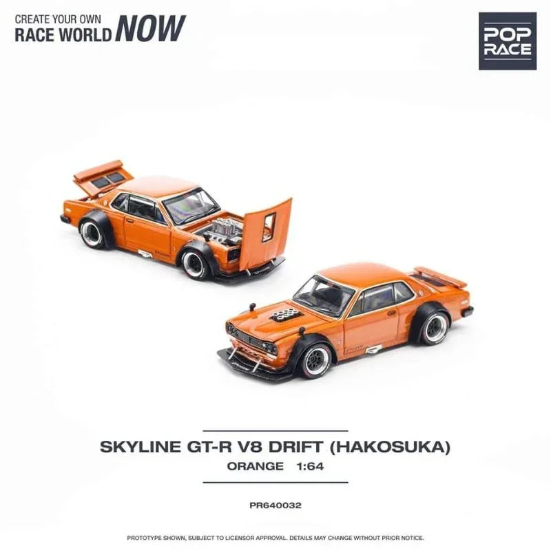 Premium scale diecast model car – Skyline GT-R V8 Drift (KENMERI), 1:64 Scale Collectible