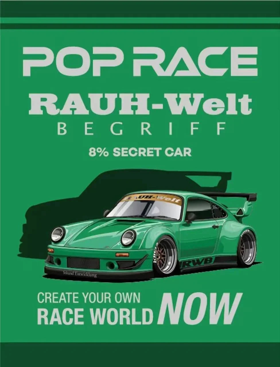Premium scale diecast model car – *HEC 2026* RWB 930, 1:64 Scale (Green) Collectible