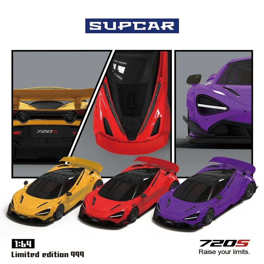 Premium scale diecast model car – *PRE-ORDER* SC - McLaren 720S(Limited Edition 999), 1:64 Scale (Yellow) Collectible