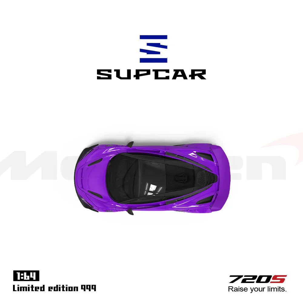 Premium scale diecast model car – *PRE-ORDER* SC - McLaren 720S(Limited Edition 999), 1:64 Scale (Purple) Collectible