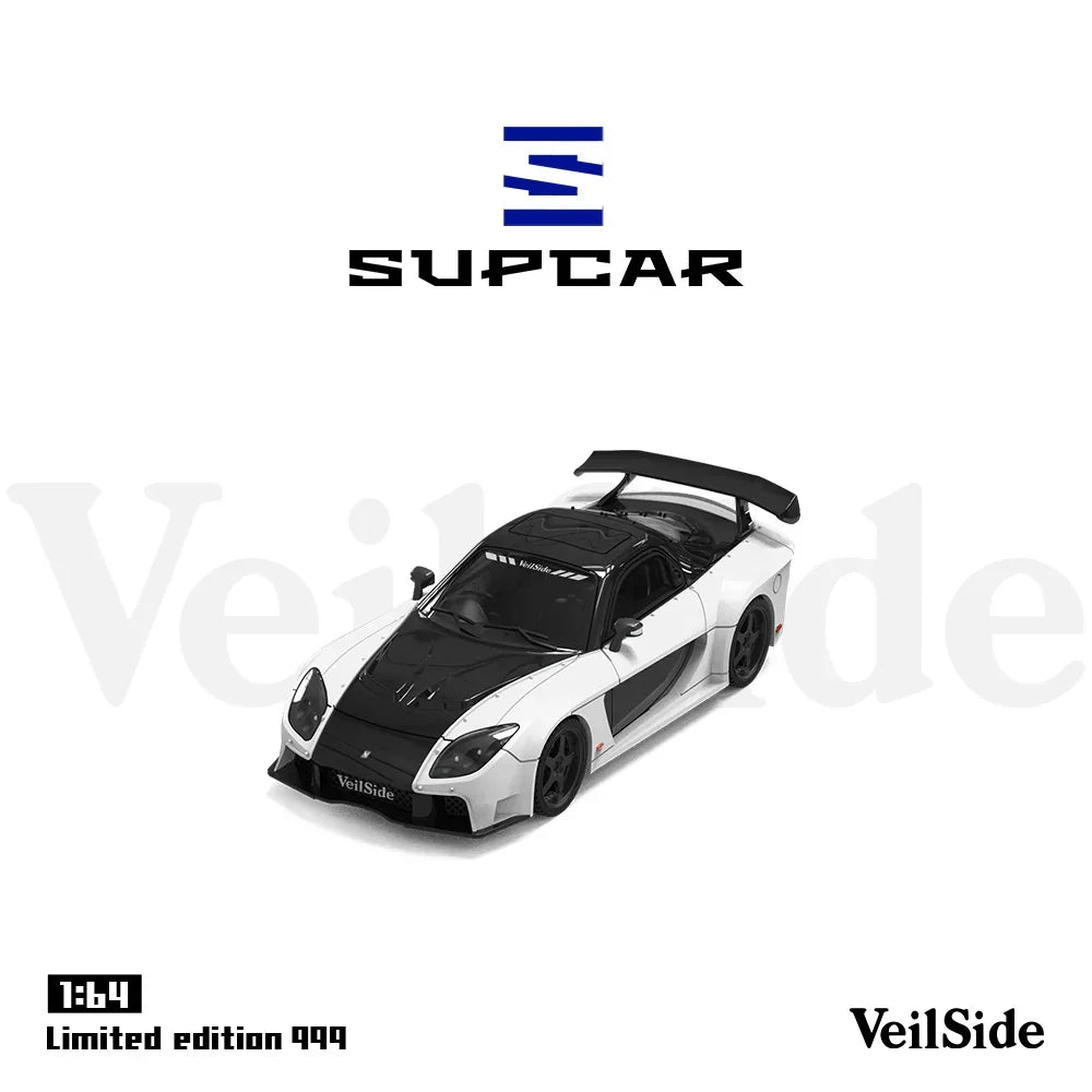 Premium scale diecast model car – *PRE-ORDER* SC-RX-7 Veilside 60(Limited Edition 999), 1:64 Scale (White) Collectible