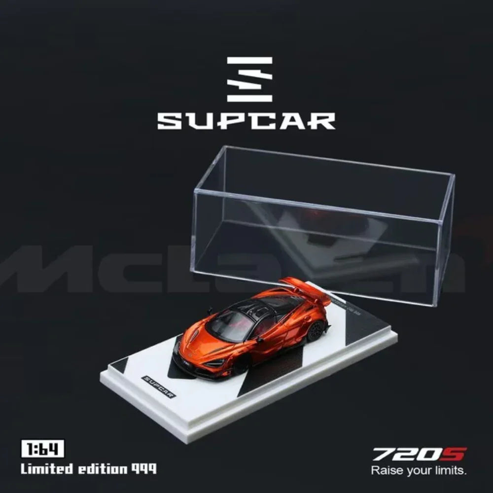 Premium scale diecast model car – SupCar McLaren 720S alloy car model, 1:64 Scale (Bright Orange) Collectible