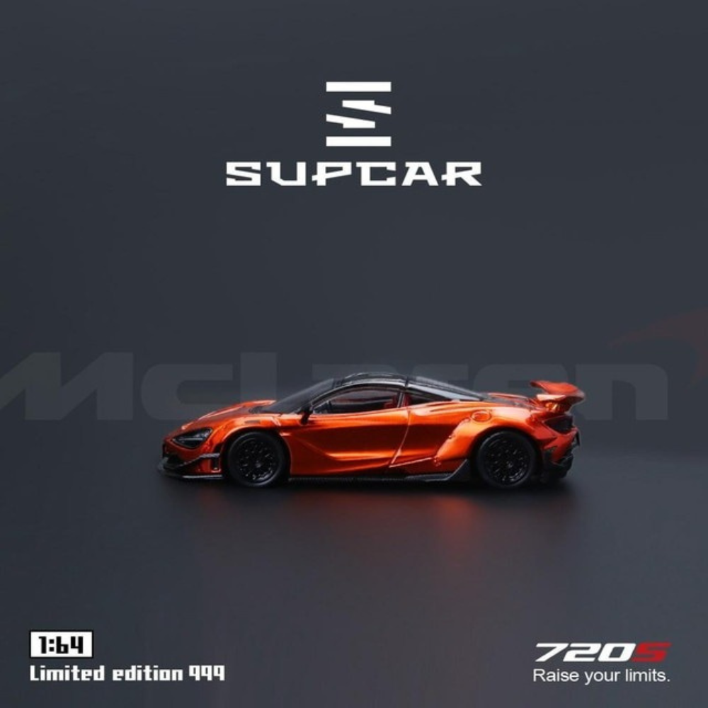 SupCar McLaren 720S alloy car model, 1:64 Scale (Bright Orange)