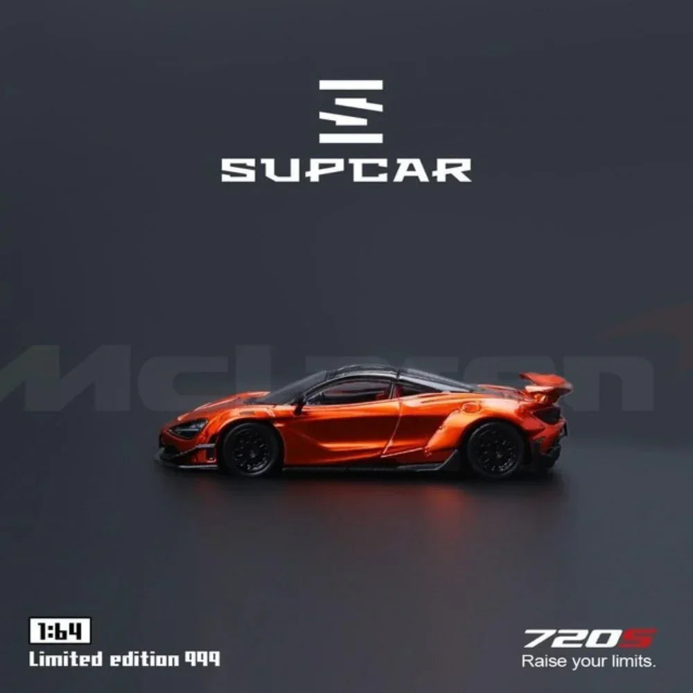 Premium scale diecast model car – SupCar McLaren 720S alloy car model, 1:64 Scale (Bright Orange) Collectible