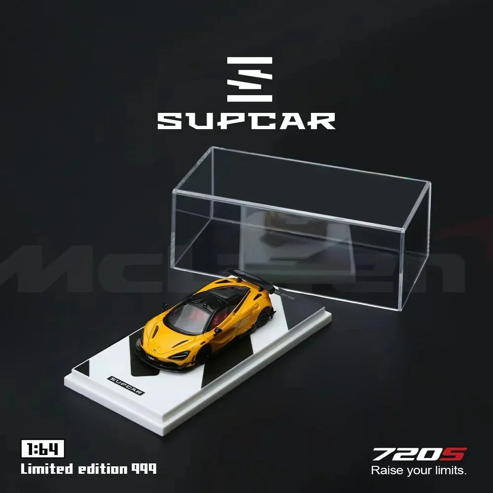 Premium scale diecast model car – SupCar McLaren 720S alloy car model, 1:64 Scale (Yellow) Collectible