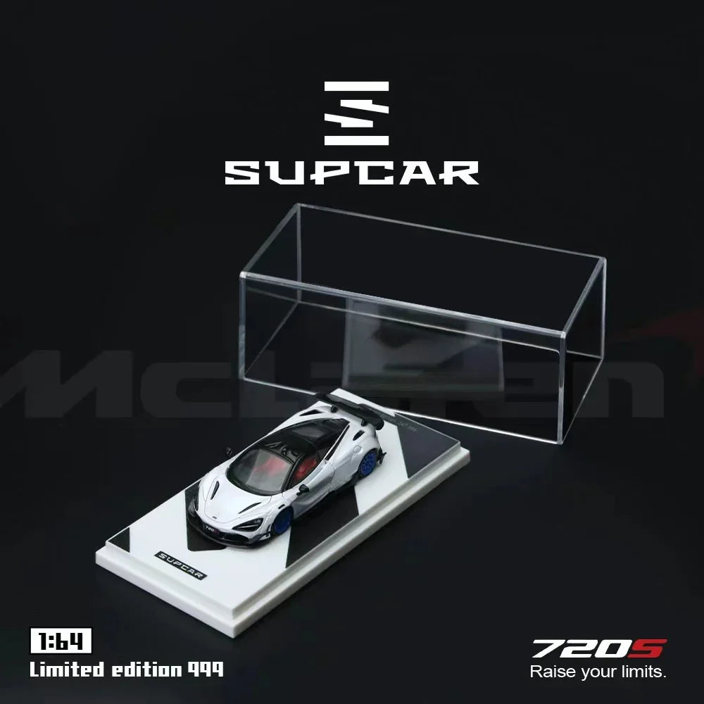 Premium scale diecast model car – SupCar McLaren 720S alloy car model, 1:64 Scale (White) Collectible