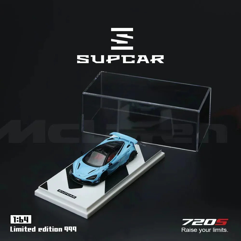 Premium scale diecast model car – SupCar McLaren 720S alloy car model, 1:64 Scale (Blue) Collectible