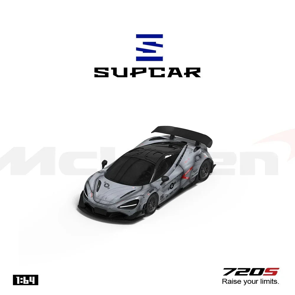 Premium scale diecast model car – *PRE-ORDER* McLaren 720S Grey Shadow Painted, 1:64 Scale Collectible