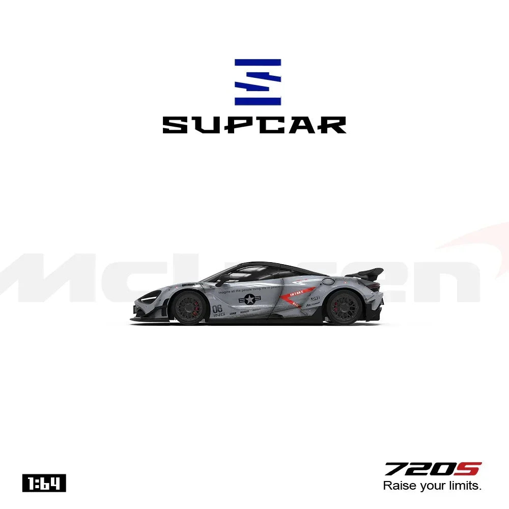 Premium scale diecast model car – *PRE-ORDER* McLaren 720S Grey Shadow Painted, 1:64 Scale Collectible