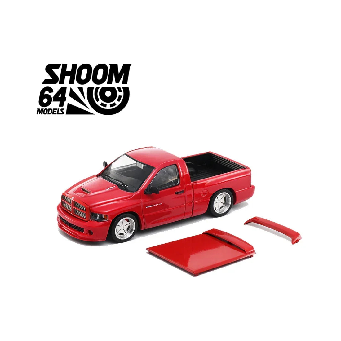 Premium scale diecast model car – *PRE-ORDER* Dodge Ram SRT-10 (2003), 1:64 Scale (Red) Collectible