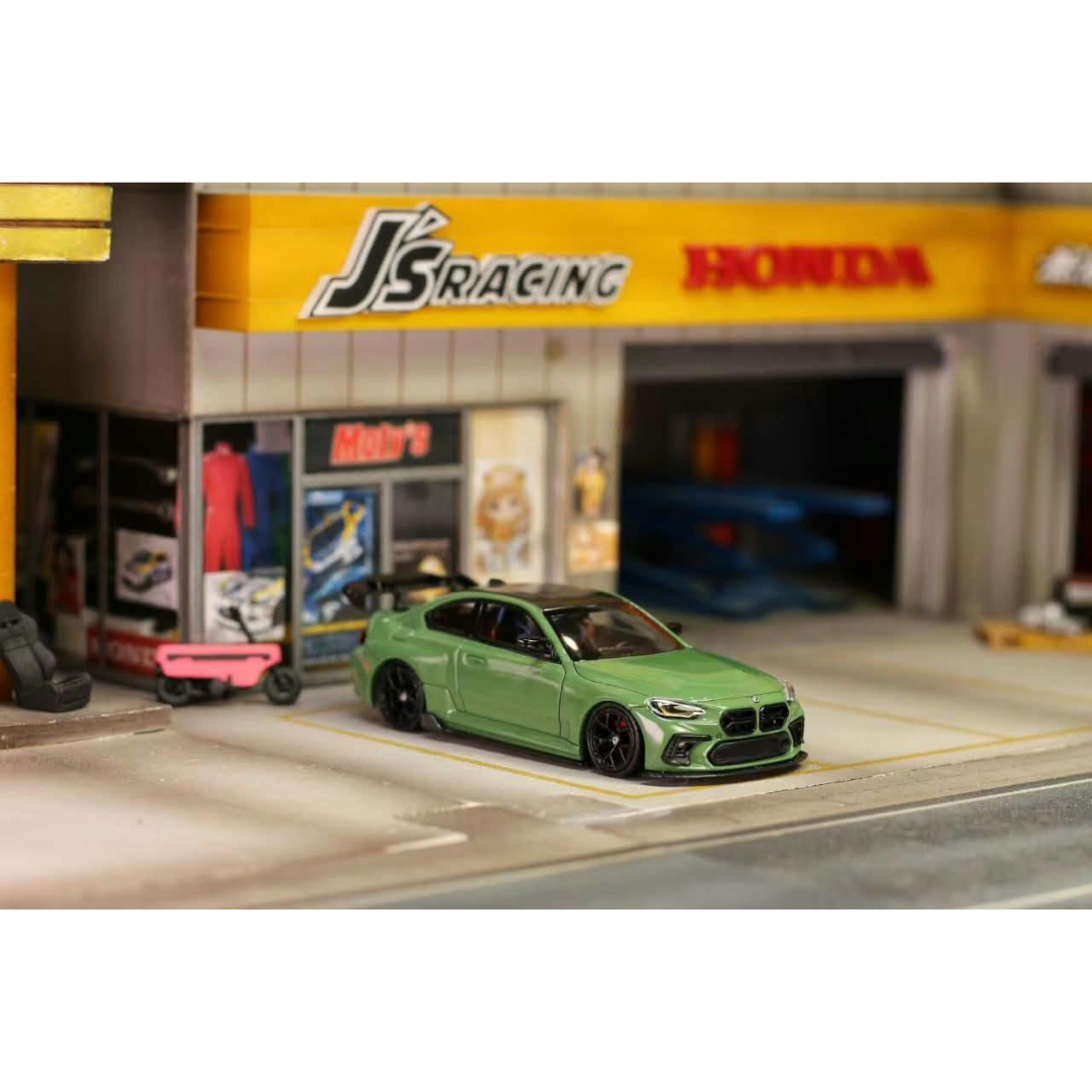*PRE-ORDER* BMW M4 G82 GTR Edition, Adro Body Kit Wild Body, 1:64 Scale (Olive Green)