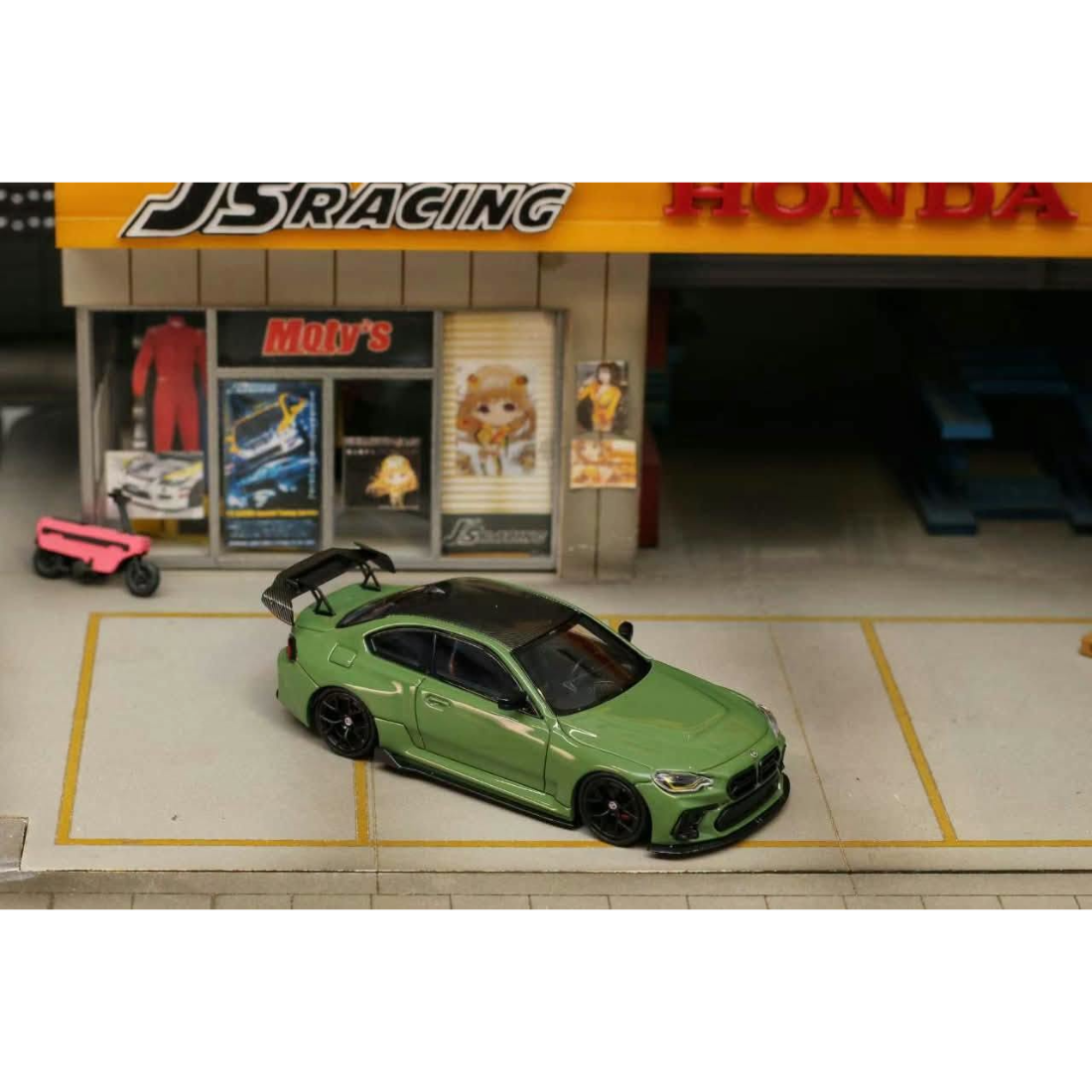 *PRE-ORDER* BMW M4 G82 GTR Edition, Adro Body Kit Wild Body, 1:64 Scale (Olive Green)