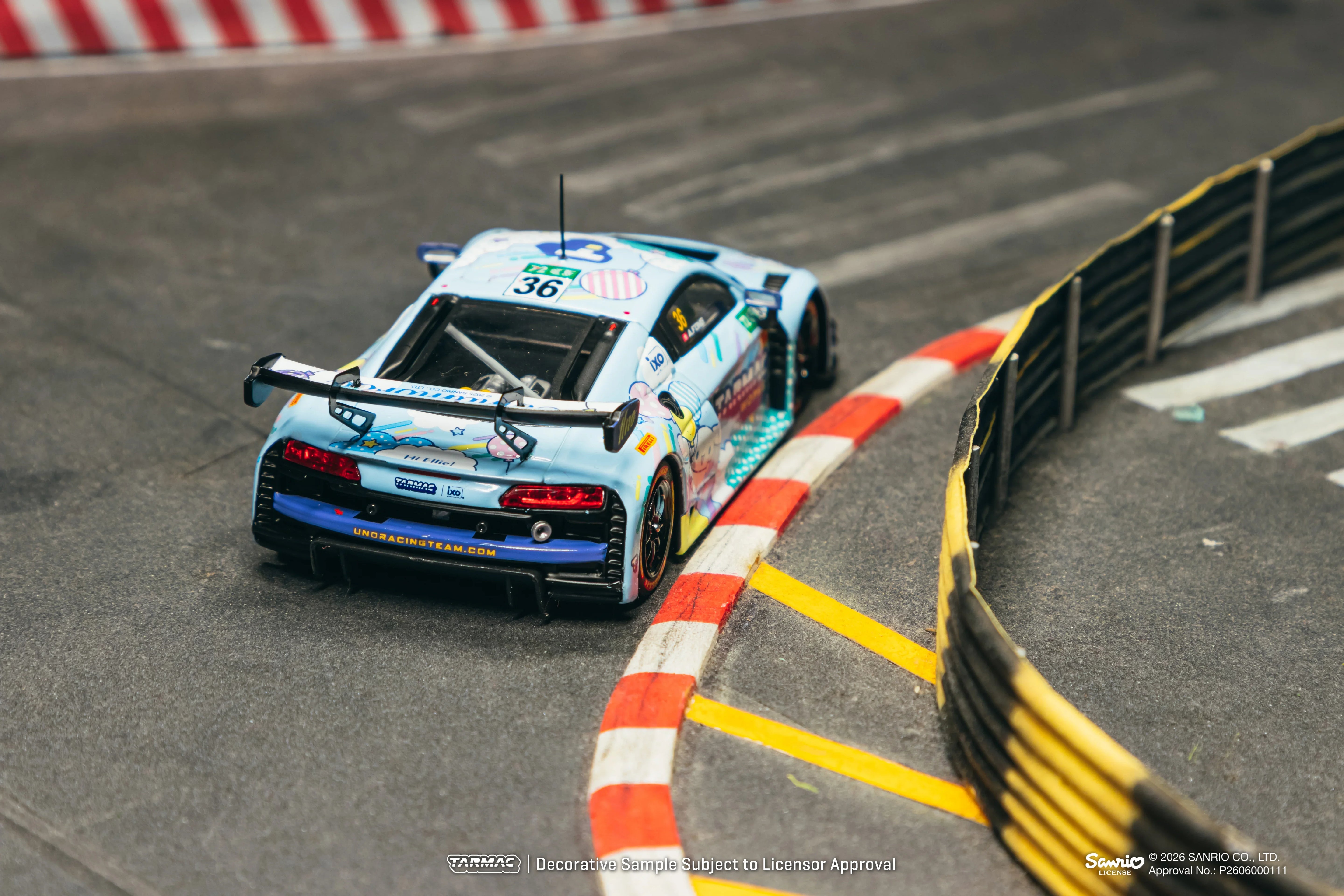Premium scale diecast model car – *PRE-ORDER* Audi R8 LMS GT3 EVO II Macau GT Cup - FIA GT World Cup 2025 Uno Racing Adderly Fong, 1:43 Scale Collectible