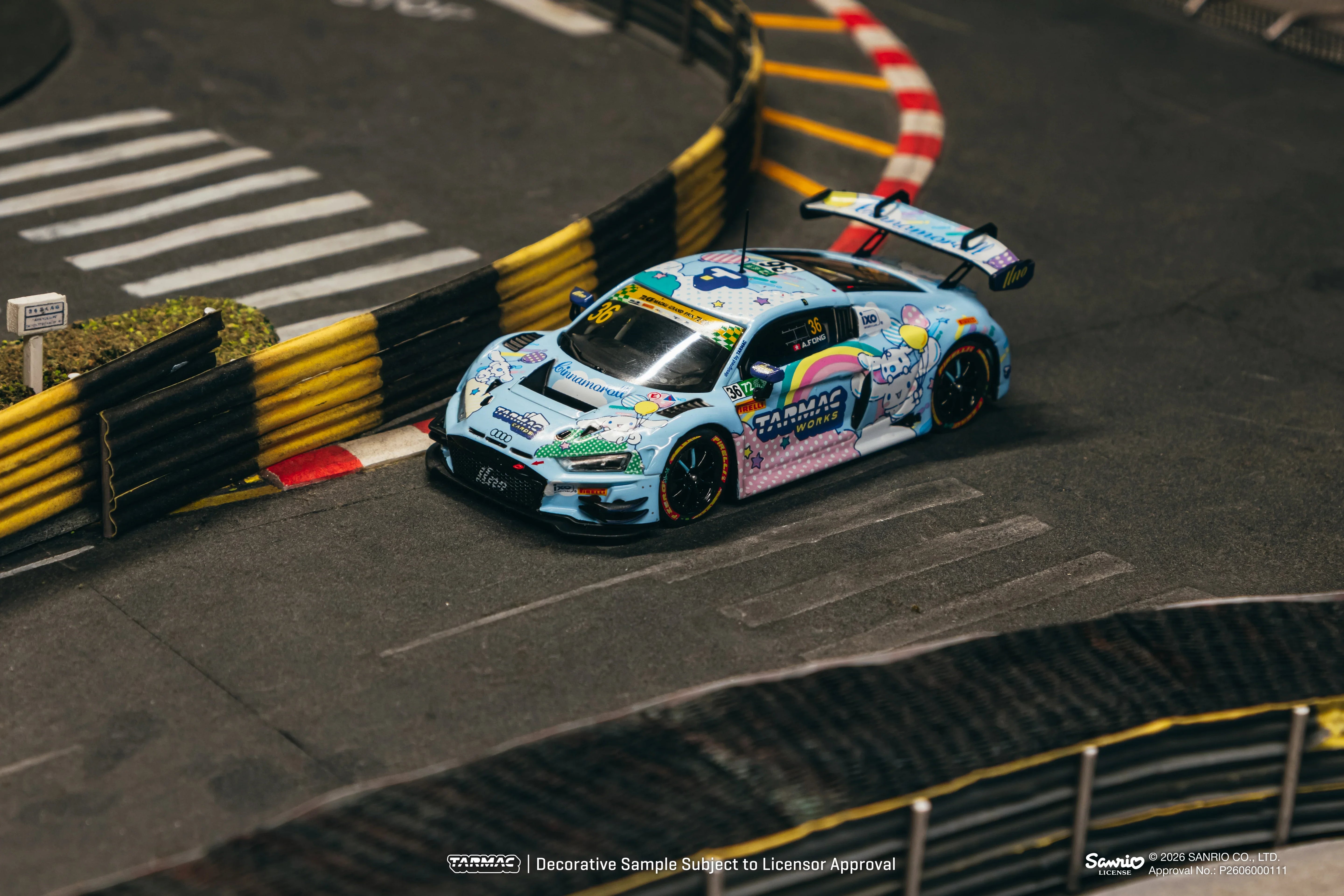 Premium scale diecast model car – *PRE-ORDER* Audi R8 LMS GT3 EVO II Macau GT Cup - FIA GT World Cup 2025 Uno Racing Adderly Fong, 1:43 Scale Collectible