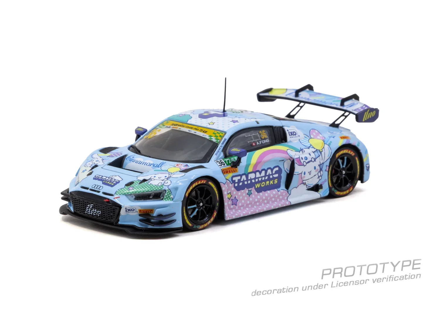 Premium scale diecast model car – *PRE-ORDER* Audi R8 LMS GT3 EVO II Macau GT Cup - FIA GT World Cup 2025 Uno Racing Adderly Fong, 1:43 Scale Collectible