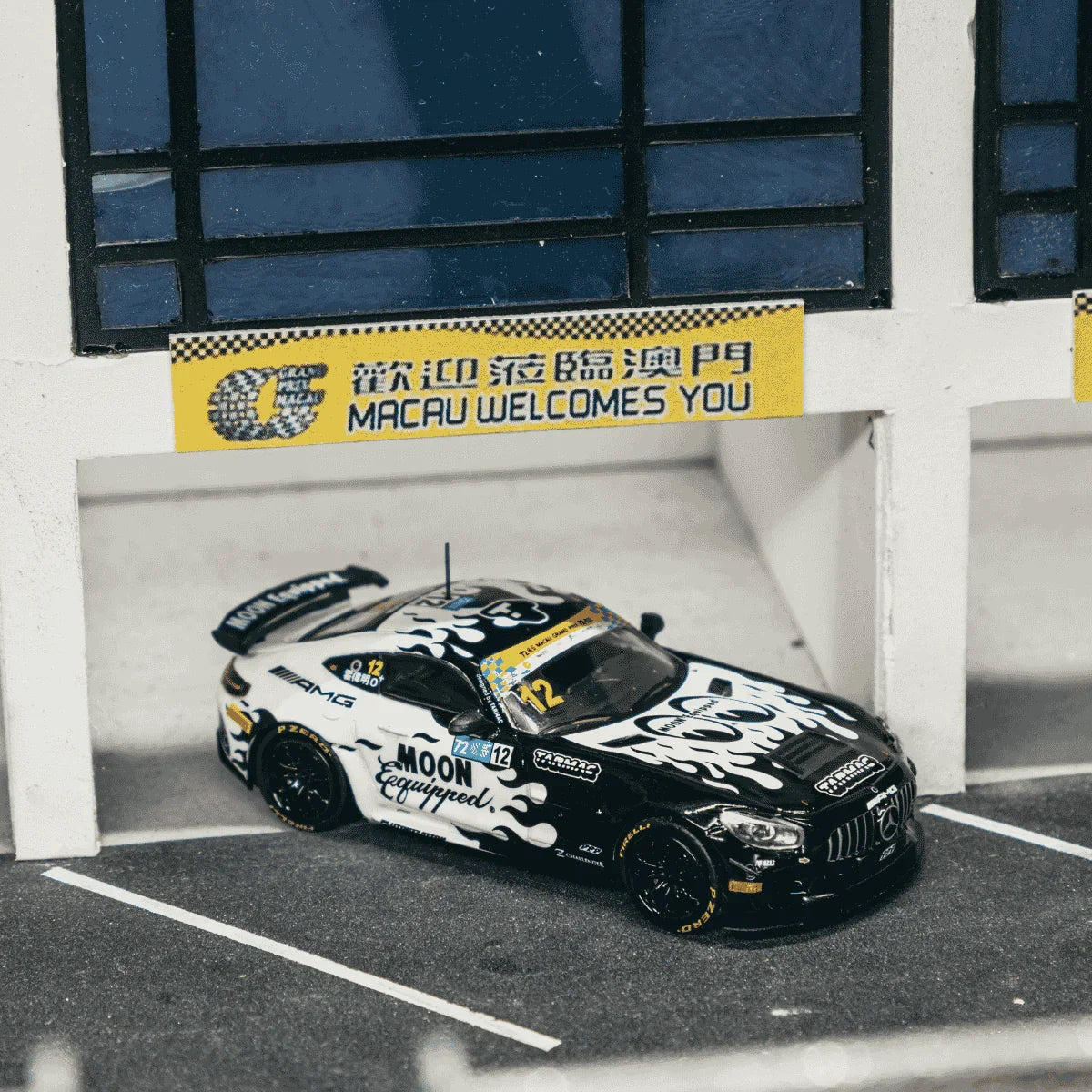 Premium scale diecast model car – *PRE-ORDER* Mercedes-AMG GT4 Greater Bay Area GT Cup (GT 4) Macau 2025 FOK Wai Ming, 1:64 Scale Collectible