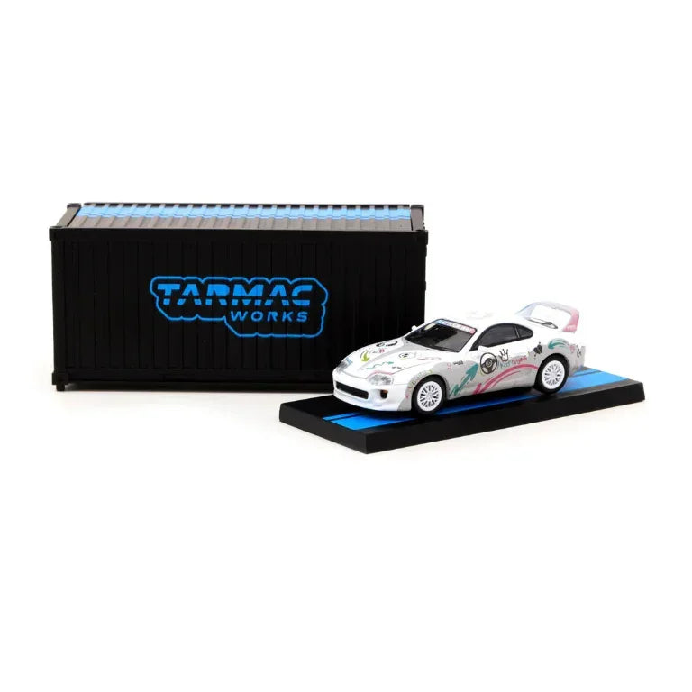 Premium scale diecast model car – Toyota Supra RZ Logitech G Aurora - Hobby64, 1:64 Scale (White) Collectible