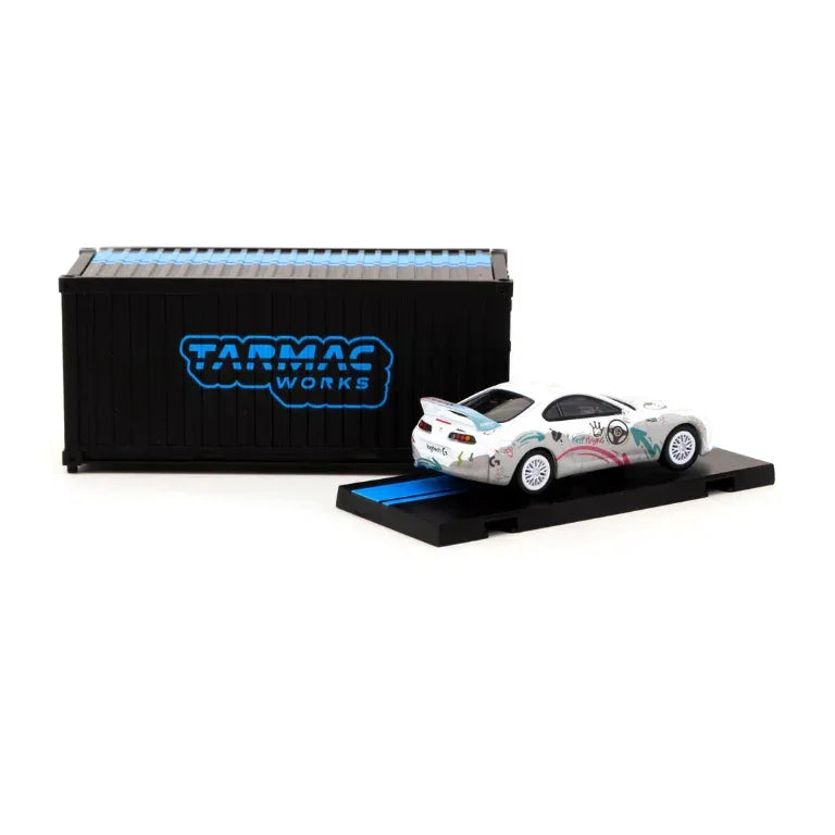 Premium scale diecast model car – Toyota Supra RZ Logitech G Aurora - Hobby64, 1:64 Scale (White) Collectible