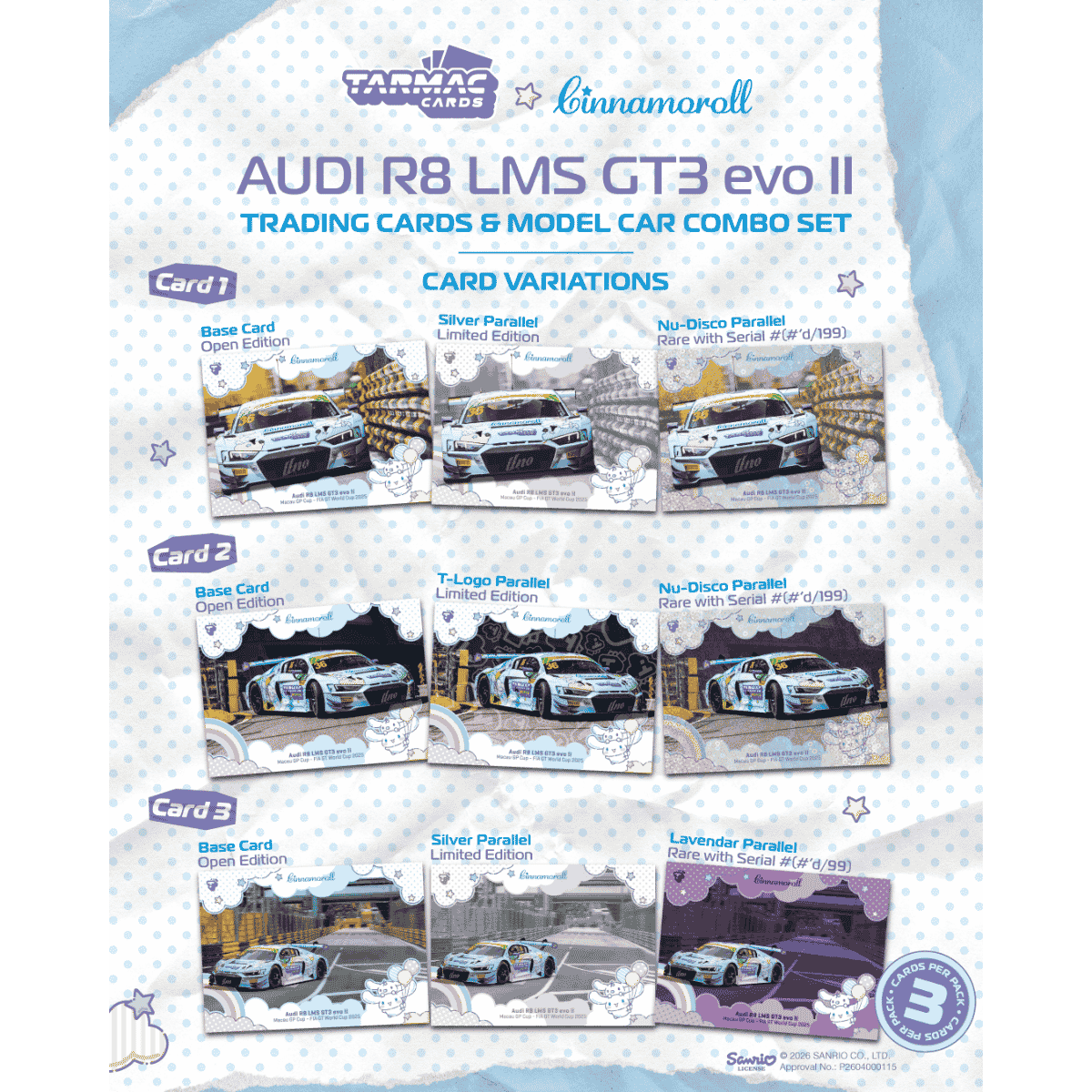 *PRE-ORDER* Audi R8 LMS GT3 EVO II Macau GT Cup FIA GT World Cup 2025 Uno Racing Adderly Fong, 1:64 Scale