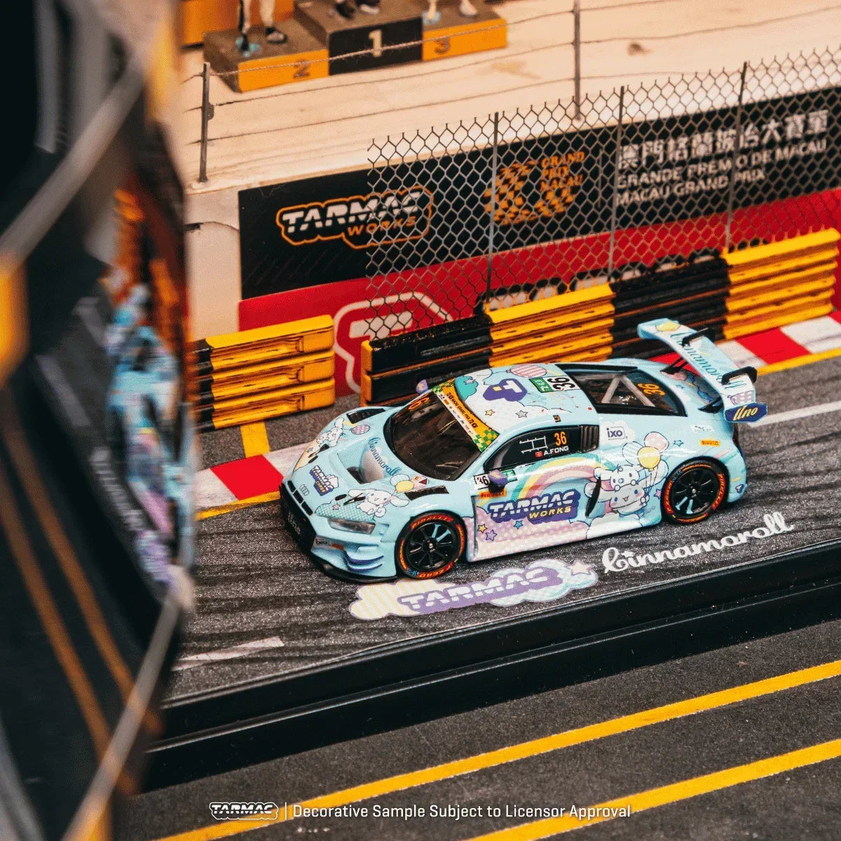 Premium scale diecast model car – *PRE-ORDER* Audi R8 LMS GT3 EVO II Macau GT Cup FIA GT World Cup 2025 Uno Racing Adderly Fong, 1:64 Scale Collectible