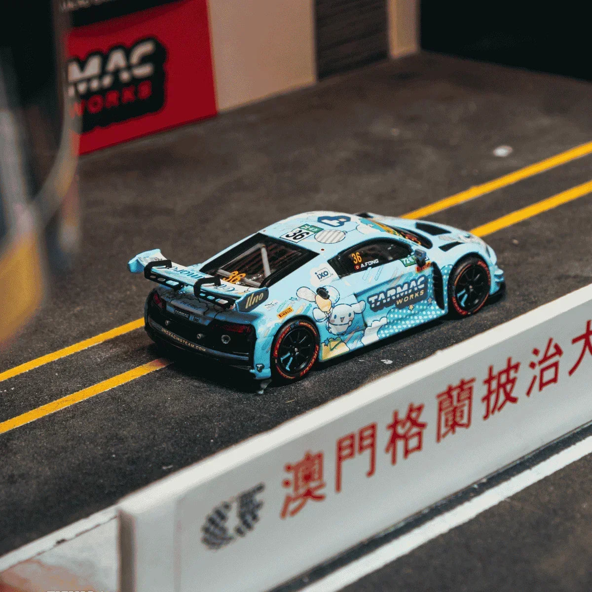 Premium scale diecast model car – *PRE-ORDER* Audi R8 LMS GT3 EVO II Macau GT Cup FIA GT World Cup 2025 Uno Racing Adderly Fong, 1:64 Scale Collectible