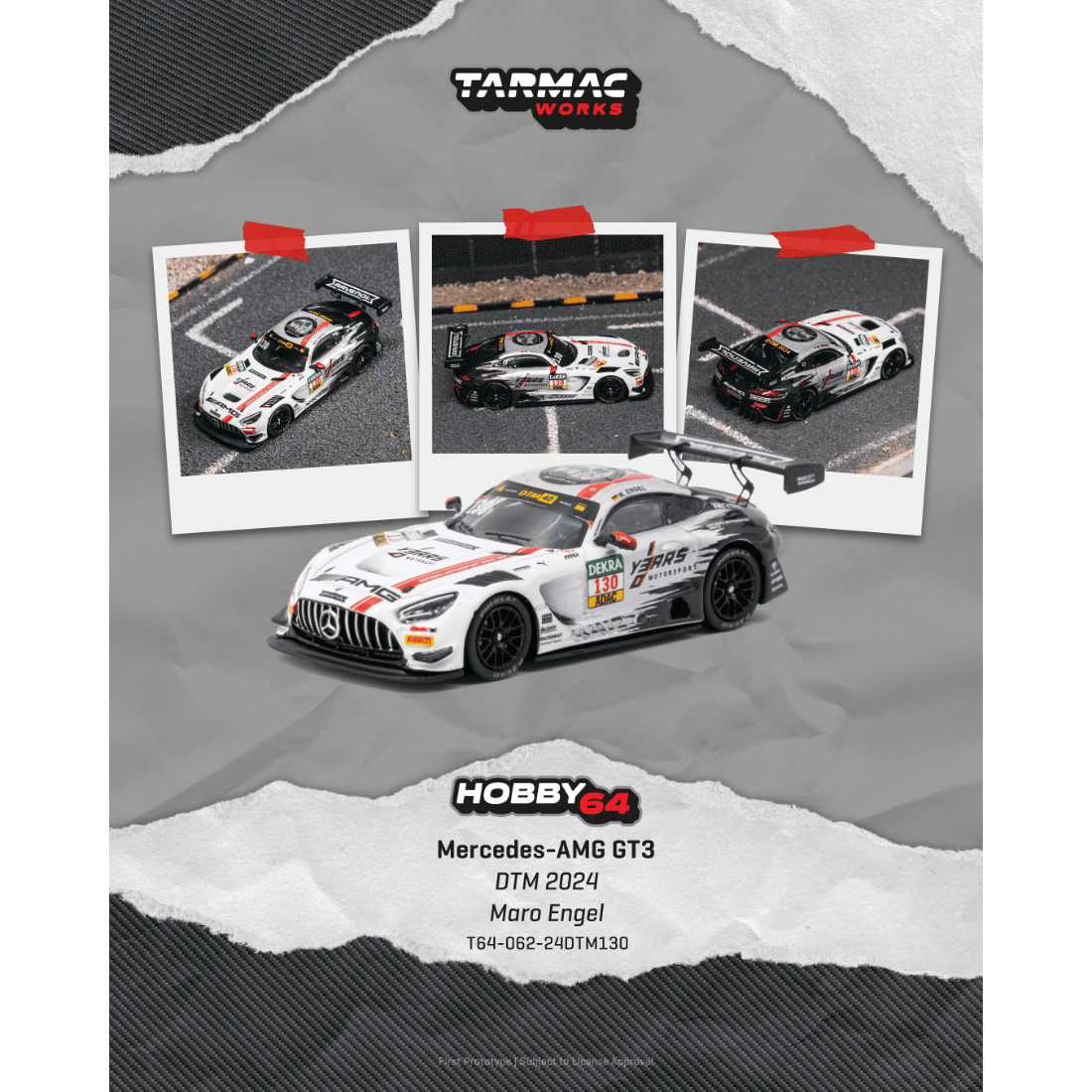 *PRE-ORDER* Mercedes-AMG GT3 DTM 2024 Maro Engel, 1:64 Scale