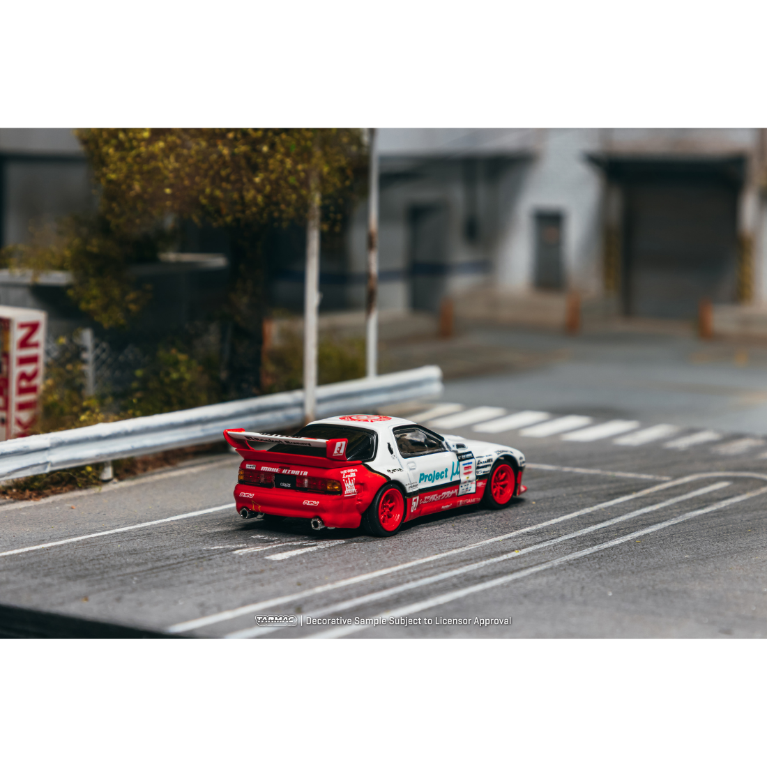 *PRE-ORDER* Pandem Mazda RX-7 FC3S (Masashi Watanabe Autograph on 100 Baseplate), 1:64 Scale