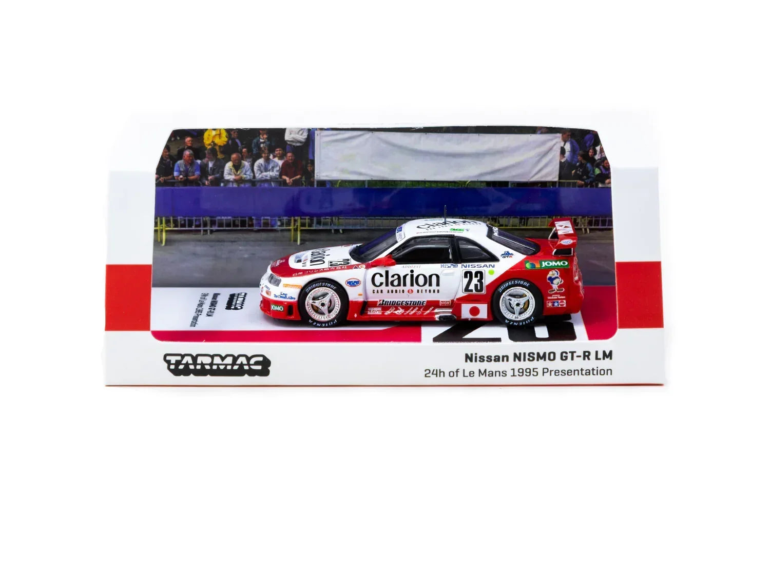 Premium scale diecast model car – Nissan Nismo GT-R LM 24h of Le Mans 1995 Presentation #23 - Hobby64, 1:64 Scale (White) Collectible