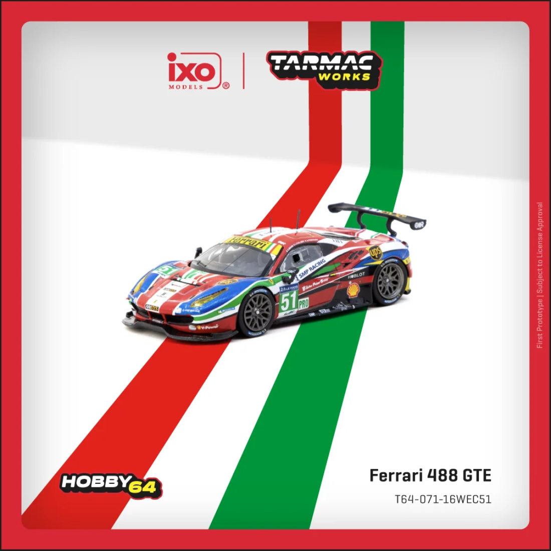 Ferrari 488 GTE 24h of Le Mans 2016, 1:64 Scale
