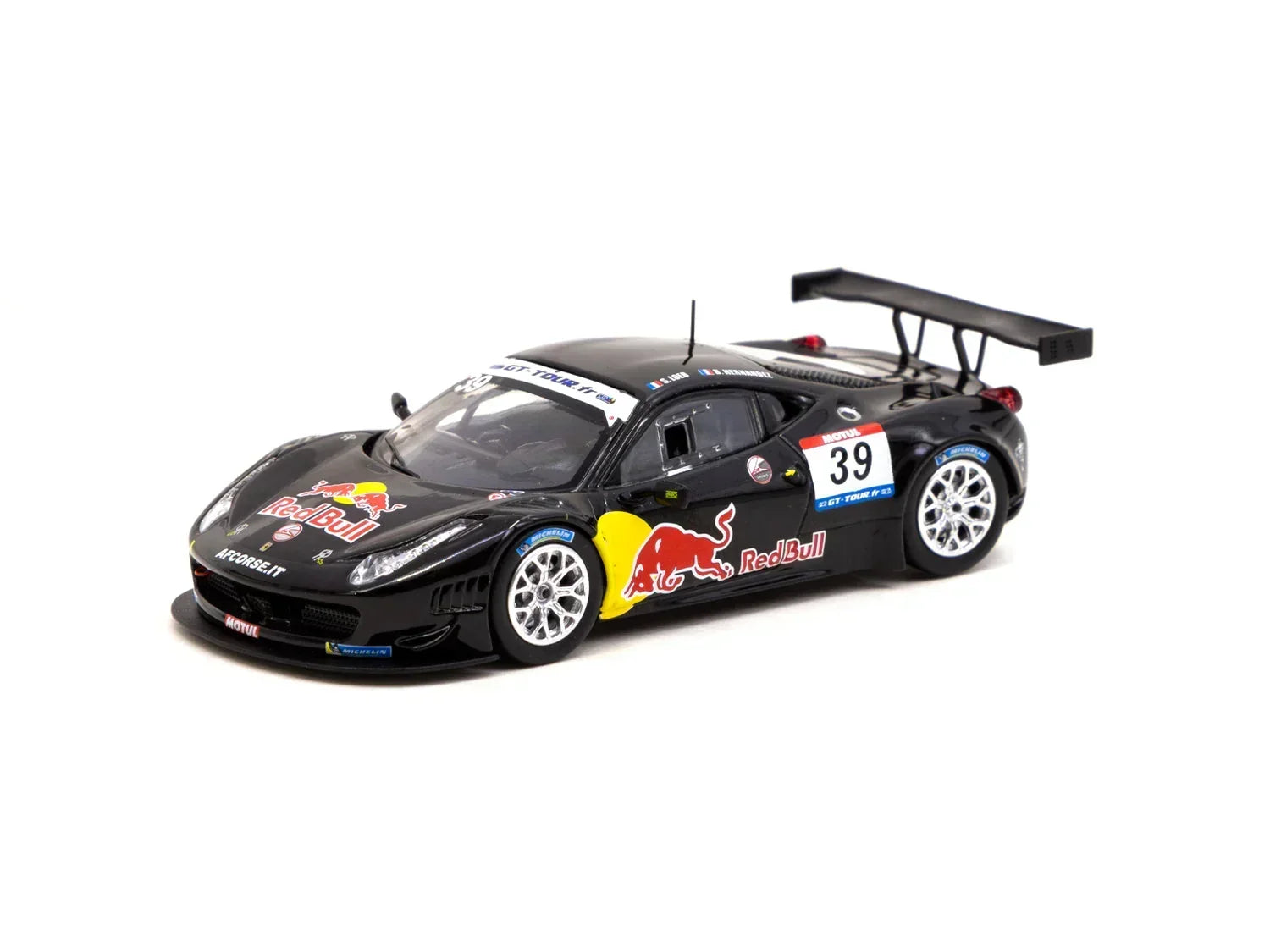 Premium scale diecast model car – Ferrari 458 Italia GT3 GT TOUR 2011 #39 - Hobby64, 1:64 Scale (Black) Collectible