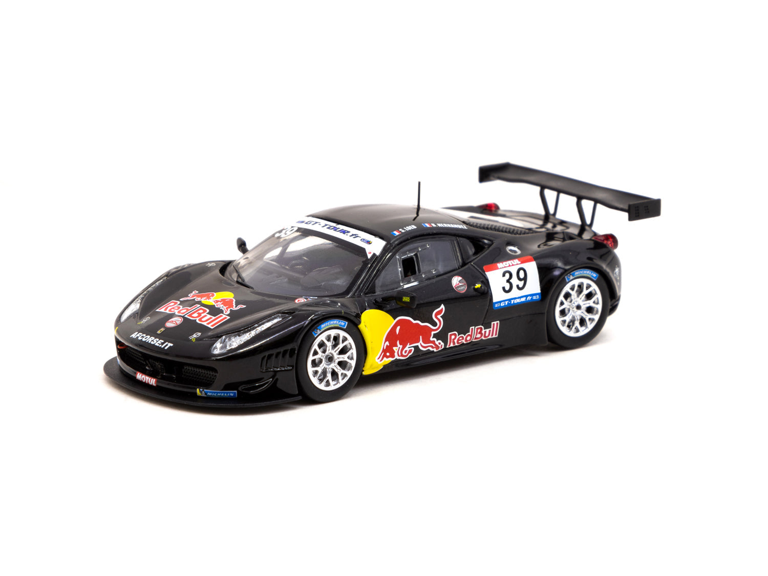 Premium scale diecast model car – Ferrari 458 Italia GT3 GT TOUR 2011 #39 - Hobby64, 1:64 Scale (Black) Collectible
