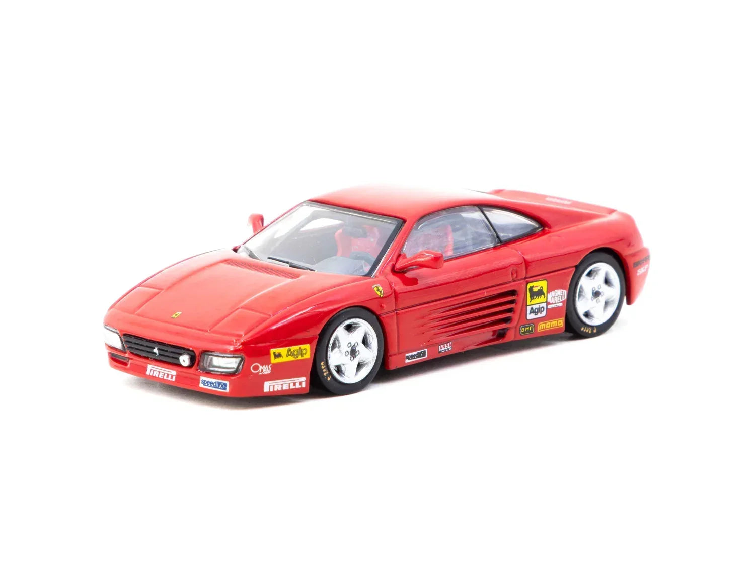 Premium scale diecast model car – Ferrari 348 Challenge Presentation - Hobby64, 1:64 Scale (Red) Collectible