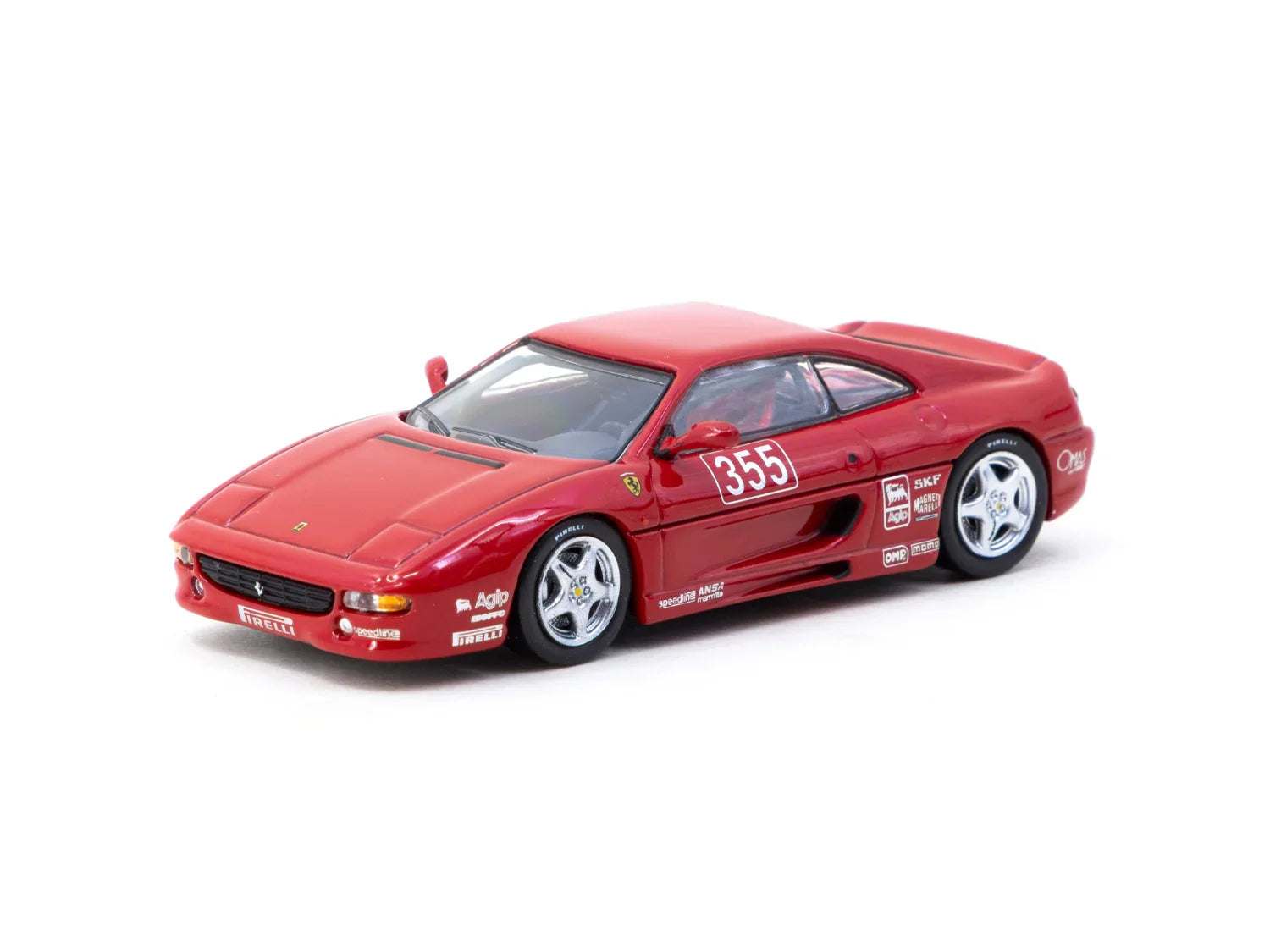 Premium scale diecast model car – Ferrari F355 Challenge Presentation - Hobby64, 1:64 Scale (Red) Collectible