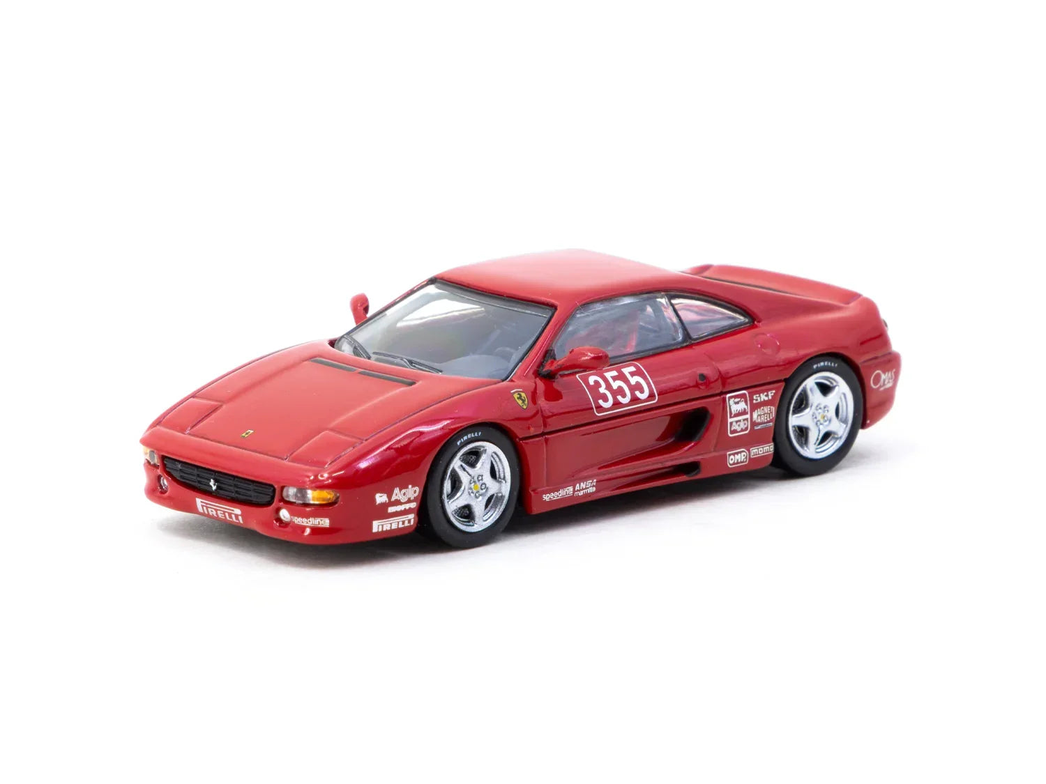 Premium scale diecast model car – Ferrari F355 Challenge Presentation - Hobby64, 1:64 Scale (Red) Collectible