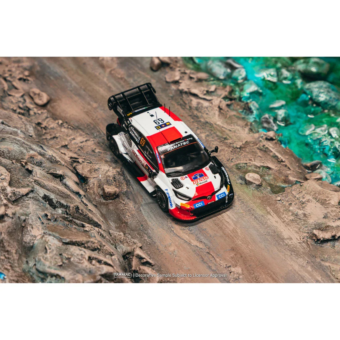 Premium scale diecast model car – *PRE-ORDER* Toyota GR YARIS Rally1 HYBRID Central European Rally 2023 WRC World Champion Kalle Rovanperä / Jonne Halttunen 2023, 1:64 Scale Collectible