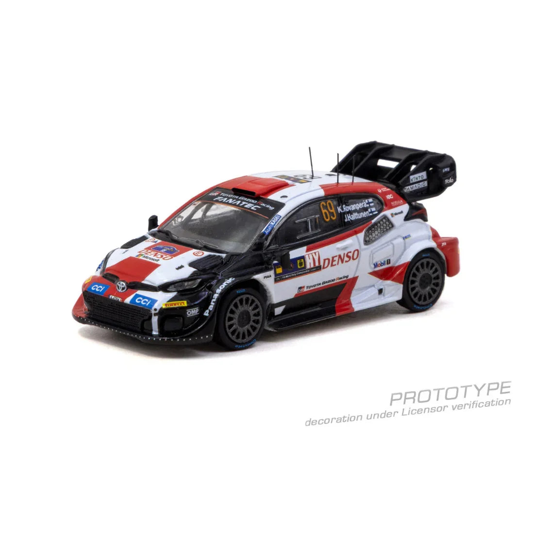 Premium scale diecast model car – *PRE-ORDER* Toyota GR YARIS Rally1 HYBRID Central European Rally 2023 WRC World Champion Kalle Rovanperä / Jonne Halttunen 2023, 1:64 Scale Collectible