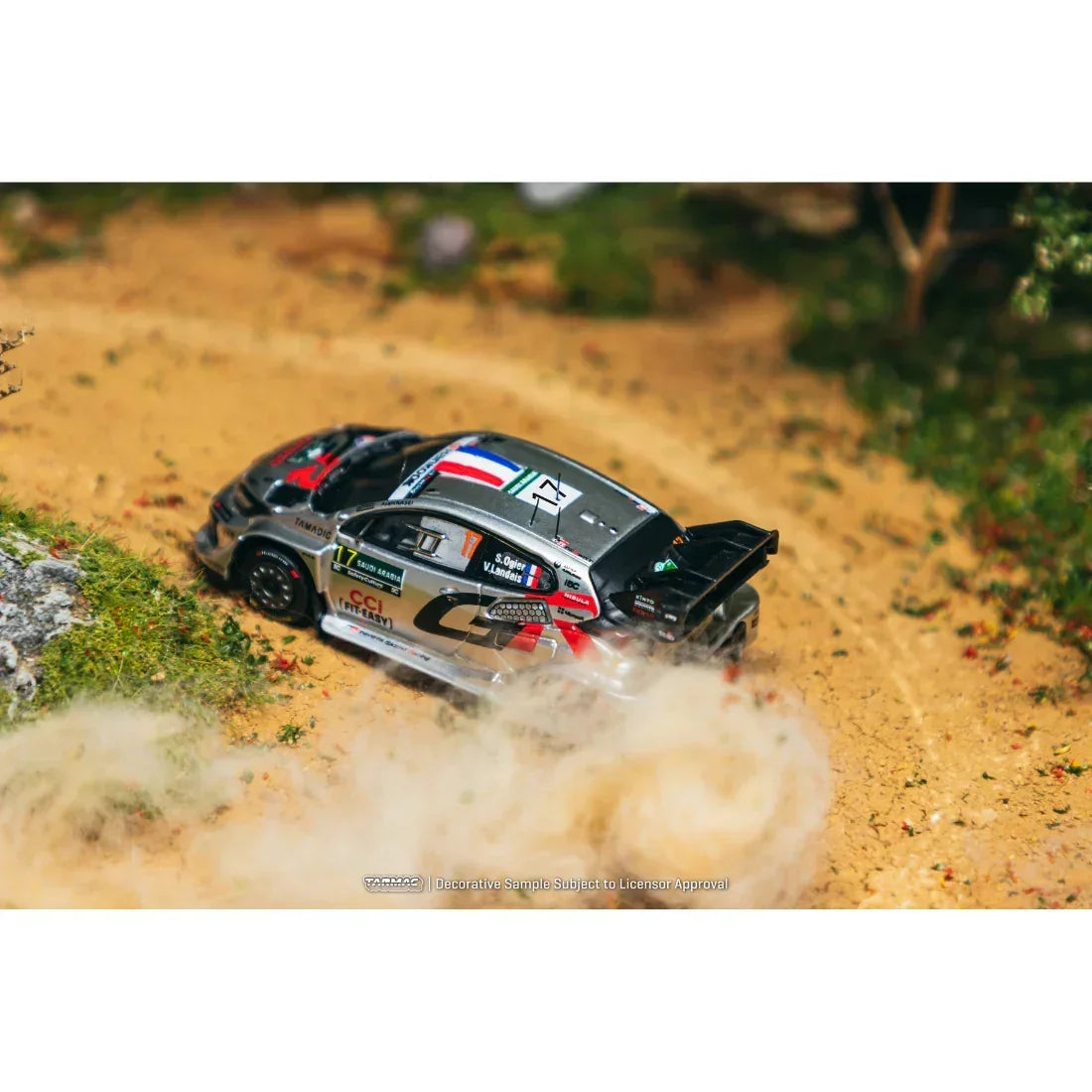 Premium scale diecast model car – *PRE-ORDER* Toyota GR YARIS Rally1 HYBRID Rally Saudi Arabia WRC World Champion Sébastien Ogier / Vincent Landais 2025, 1:64 Scale Collectible