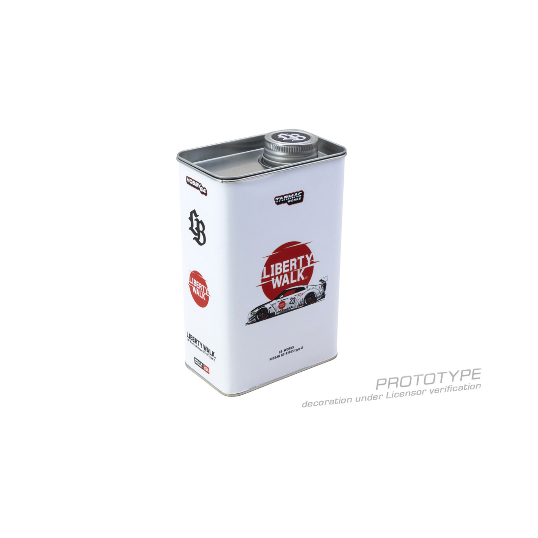 *PRE-ORDER* NISSAN GT-R R35 Type 2 With Metal Oil Can Packaging, 1:64 Scale (White)