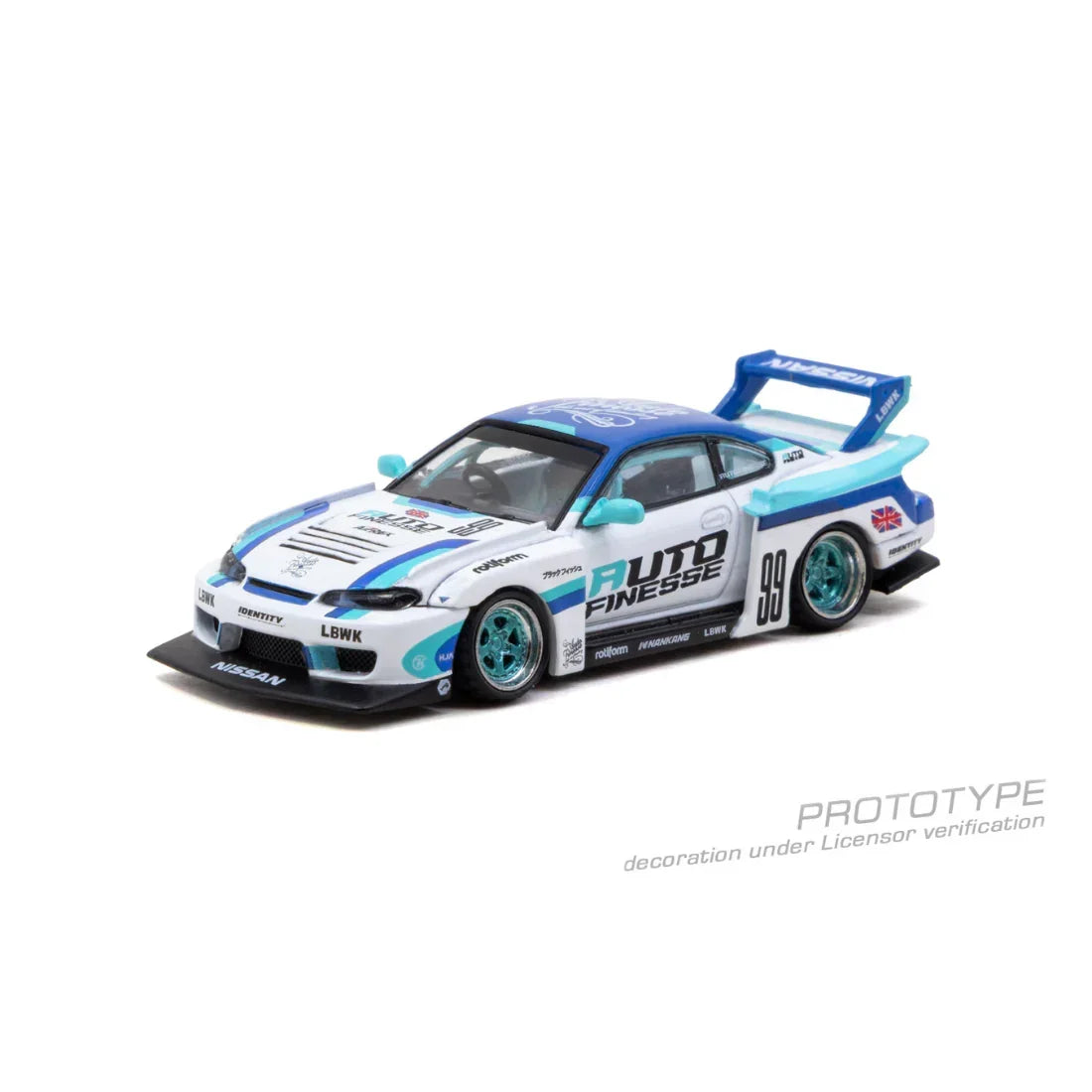 Premium scale diecast model car – *PRE-ORDER* LB-Super Silhouette Nissan SILVIA (S15) Auto Finesse, 1:64 Scale Collectible