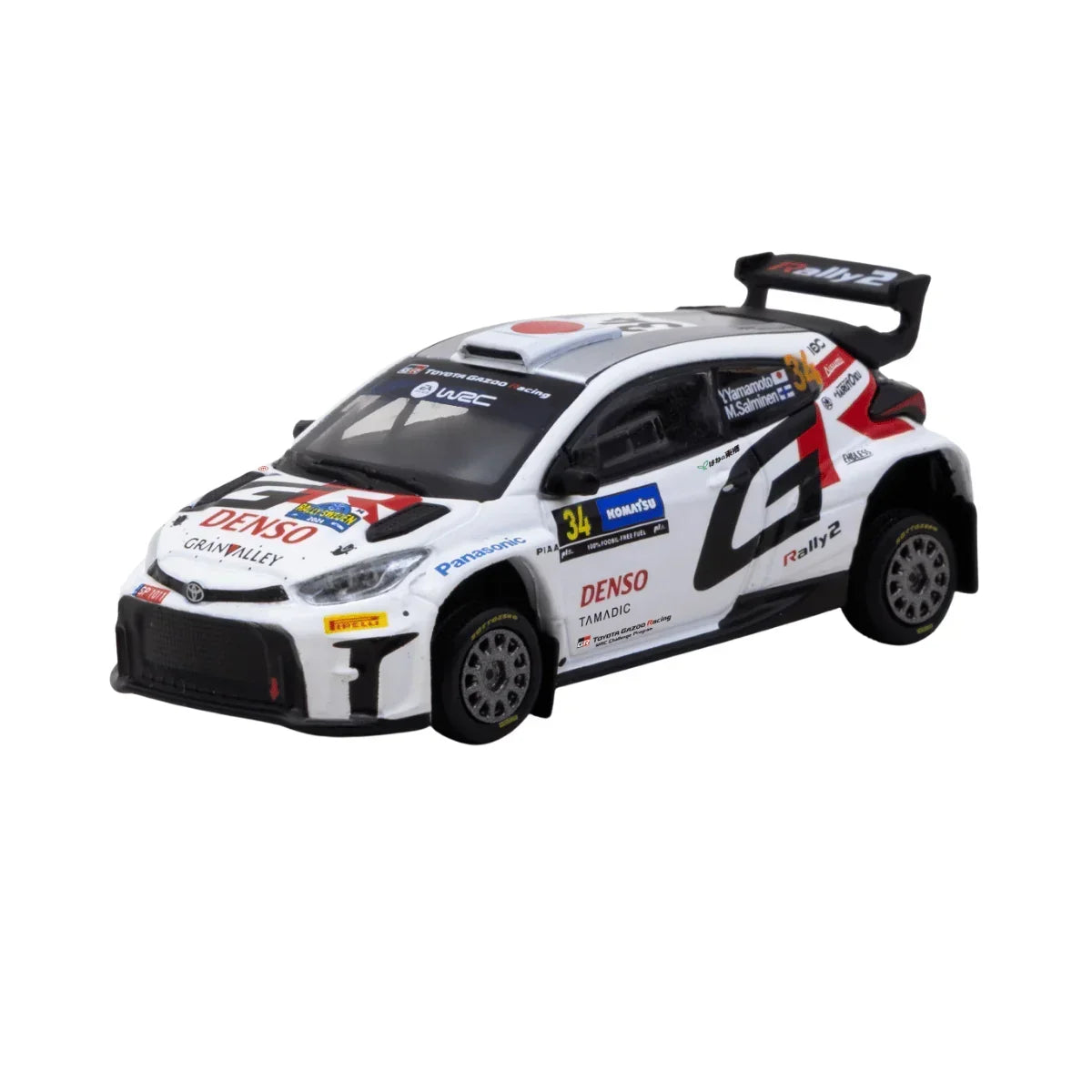 Premium scale diecast model car – *PRE-ORDER* X iXO Models Toyota GR Yaris Rally2 Sweden 2024 Yuki Yamamoto / Marko Salminen, 1:64 Scale Collectible