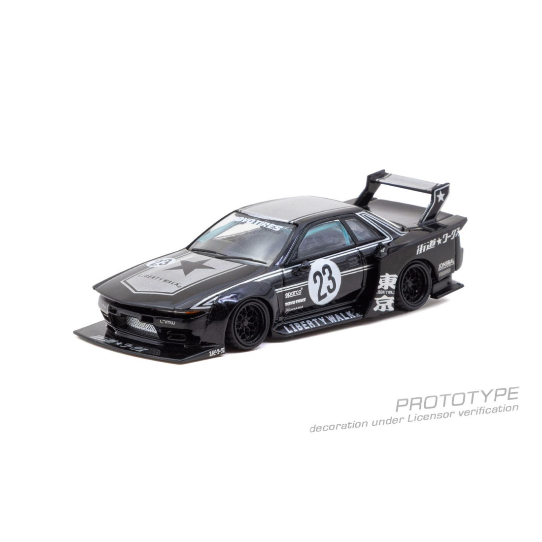 *PRE-ORDER* LB-KAIDO WORKS Nissan R32 Skyline, 1:64 Scale (Black)