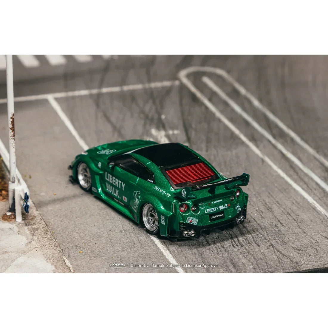 Premium scale diecast model car – *PRE-ORDER* LB-Silhouette WORKS GT NISSAN 35GT-RR, 1:64 Scale (Emerald Green) Collectible