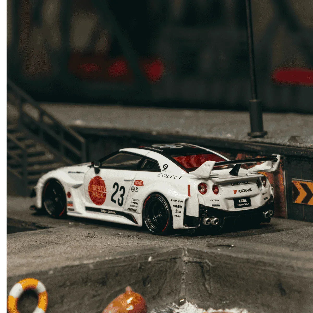 Premium scale diecast model car – *PRE-ORDER* LB-Silhouette Works GT NISSAN 35GT-RR, 1:64 Scale (White) Collectible