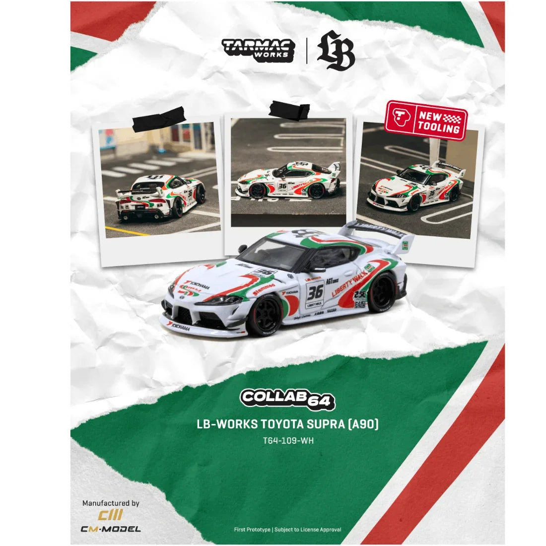 *PRE-ORDER* LB-Works Toyota Supra (A90), 1:64 Scale