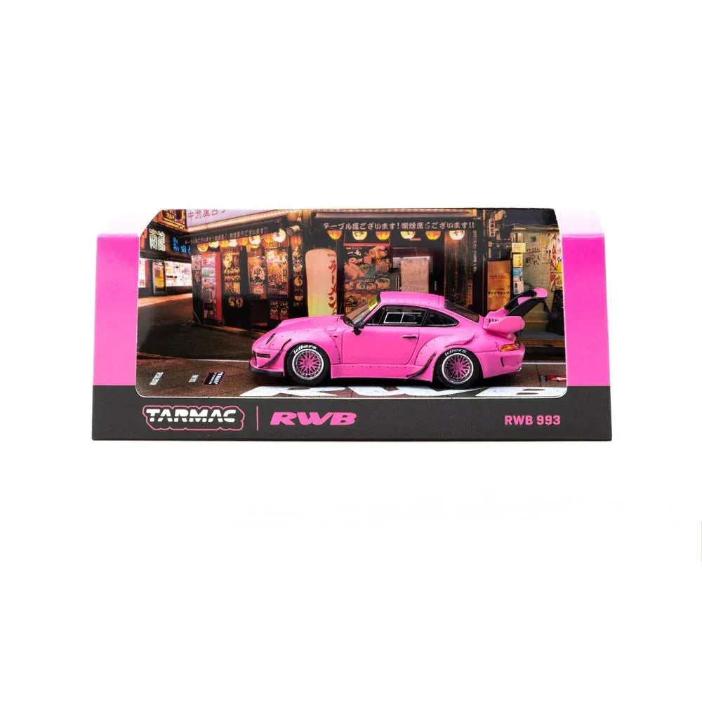 Premium scale diecast model car – RWB 993, 1:64 Scale (Matte Pink) Collectible