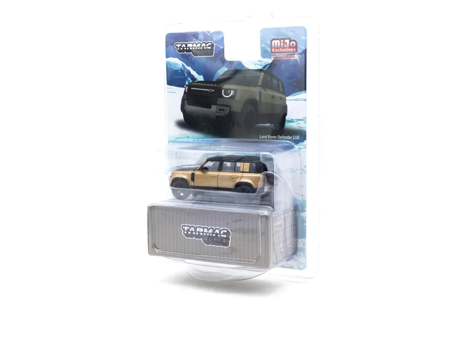 Premium scale diecast model car – Land Rover Defender 110 - MIJO Special Edition - GLOBAL64, 1:64 Scale (Brown) Collectible
