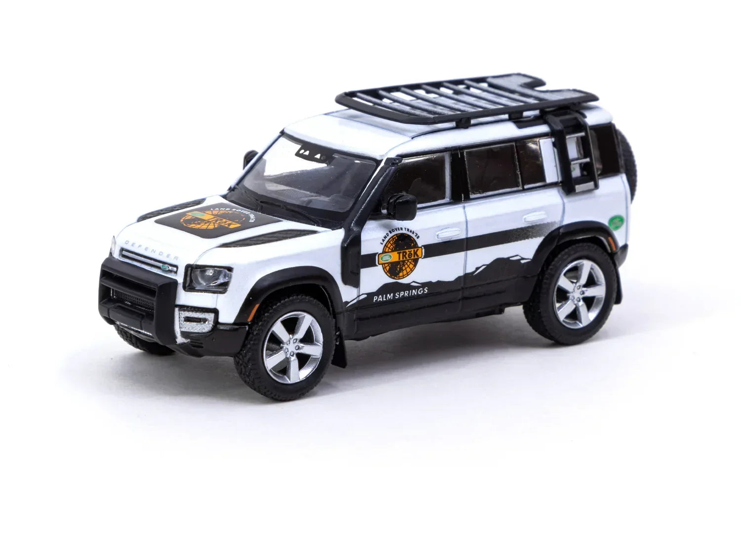 Premium scale diecast model car – Land Rover Defender 110 TRēK Edition - Global64, 1:64 Scale (White) Collectible